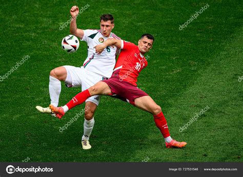 Cologne Alemania Junio 2024 Partido Fútbol Euro 2024 Hungría Suiza