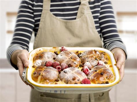 Hot Cross Bun Pudding Deliciously Yorkshire