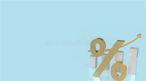 The Percent Symbol For Interest Rate Or Tax Concept 3d Rendering Stock