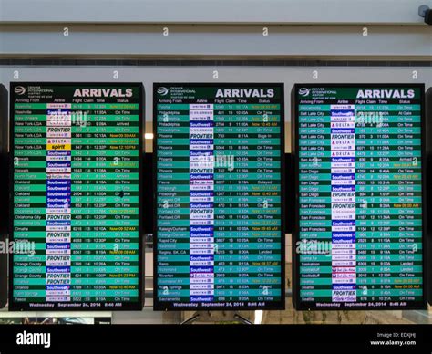 Flight Information Screen In Airport Hi Res Stock Photography And