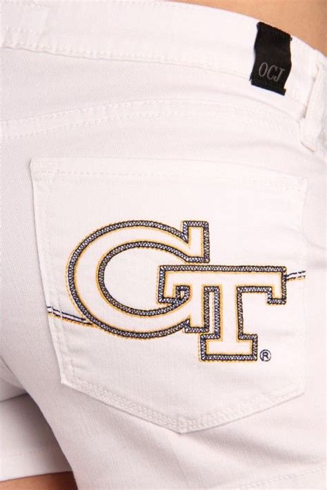 Georgia Tech Branded Original Shorts In White Ocj Apparel Game Day