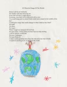 If I Were In Charge Of The World Poem Picture By My Kid