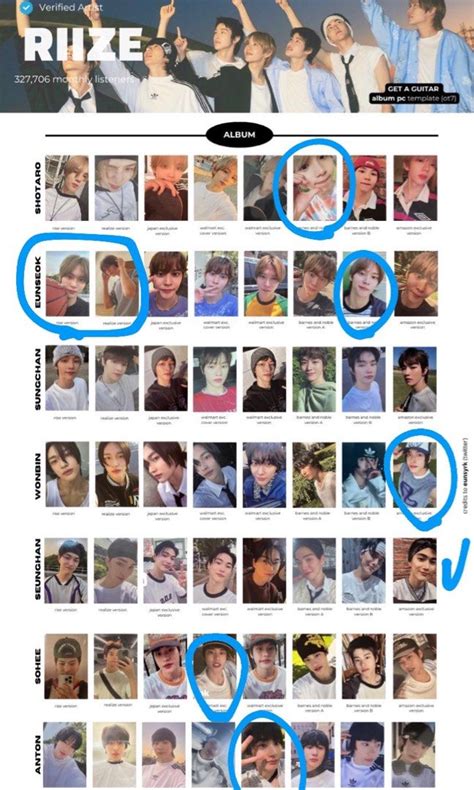 WTB LF RIIZE PHOTOCARDS SOHEE SEUNGHAN SUNGCHAN SHOTARO WONBIN ANTON