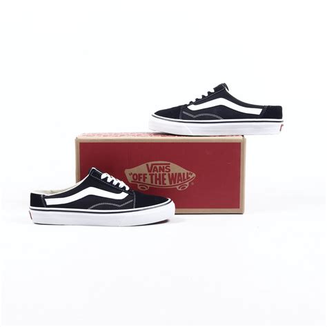 Jual Slprds Sepatu Vans Old Skool Mule Classics Black White Shopee