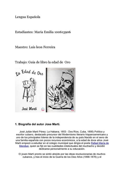 Documento Sin T Tulo Pr Ctica Lengua Espa Ola Estudiantes Maria