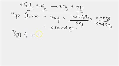 SOLVED Gaseous Butane CH3CH22CH3 Reacts With Gaseous Oxygen Gas O2