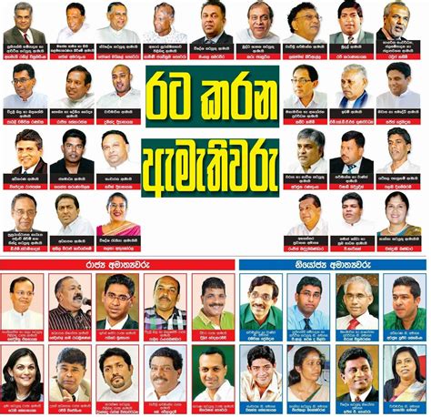 Sri Lanka New Cabinet Ministers Sri Lanka Newspaper Articles