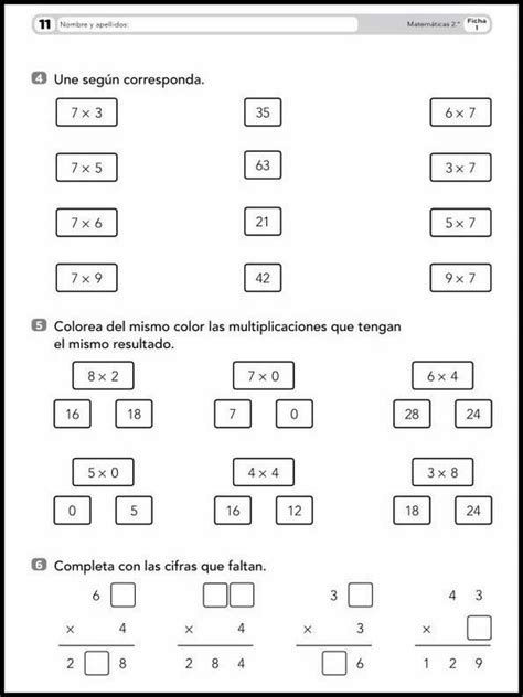 7 Años 2 Educacion Primaria Refuerzoejercicios De Matematicas