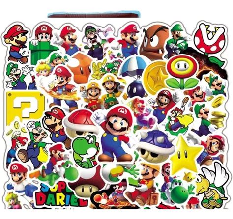 Mario Bros Stickers Unidades Surtidas Cuotas Sin Inter S