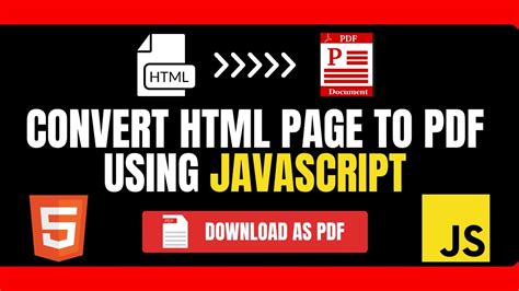 Convert Html Page To Pdf Using Javascript Generate A Pdf With