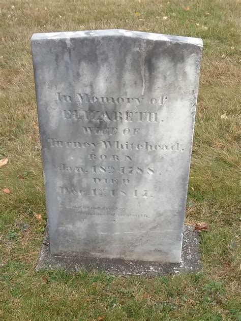 Elizabeth Sanders Whitehead 1788 1847 Find A Grave Memorial