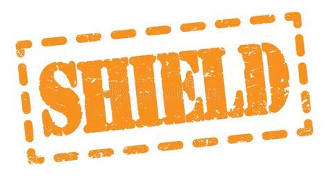 SHIELD Text Written On Orange Stamp Sign Stock Illustration