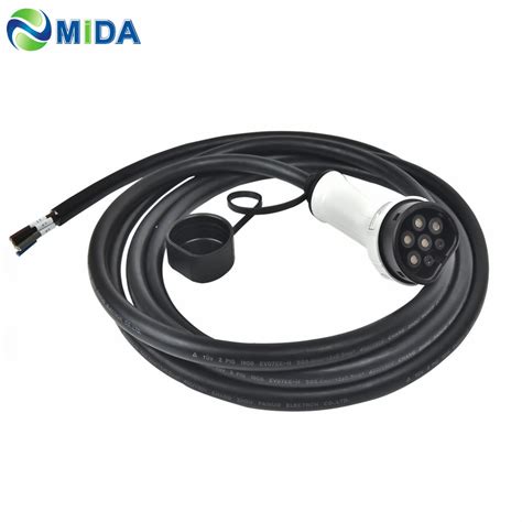 5m 32a Single Phase Type 2 Ev Charging Tethered Cable Shanghai Mida Ev Power Co Ltd