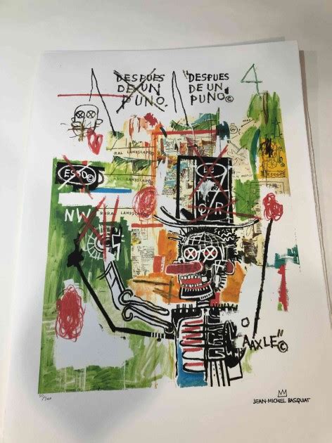 Litografia Offset Di Jean Michel Basquiat Replica Charitystars