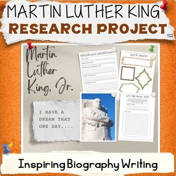 Martin Luther King Jr. Research Project for Middle School - Print and ...