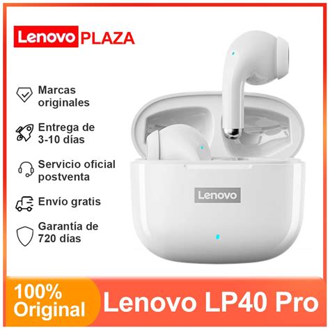 Lenovo auriculares inalámbricos LP40 Pro TWS con Bluetooth 5 1 cascos