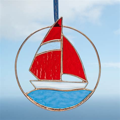 Stained Glass Sailboat Etsy