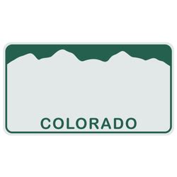 License Plate Of Colorado Illustration Sticker