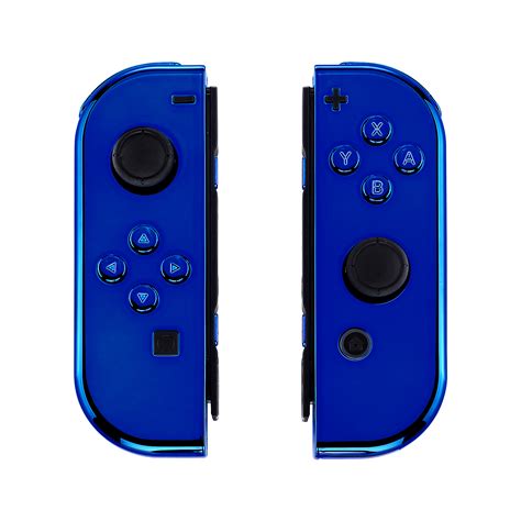 Extremerate Chrome Blue Joycon Handheld Controller Housing With Full Set Buttons Diy