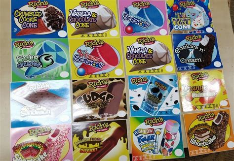 Ice Cream Truck Menu Stickers