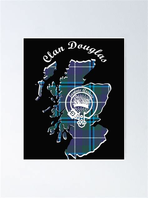 Clan Douglas Scotland Map Crest Poster For Sale By Ljrigby Redbubble