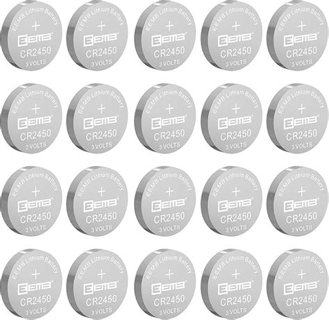 20PCS EEMB CR2450 Li MnO2 Non Rechargeable Lithium Battery 3V Button