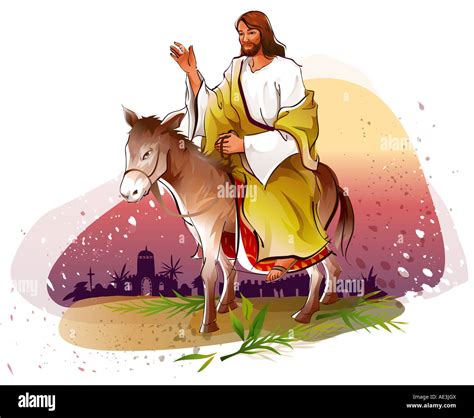 Jesus Riding On Donkey High Resolution Stock Photography and Images - Alamy