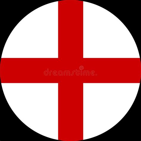 England Flag in Circle Shape Isolated on Transparent Background Stock ...