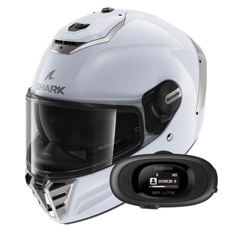 Pack Casco Moto Kit Bluetooth Shark Spartan Rs Blank W Kit