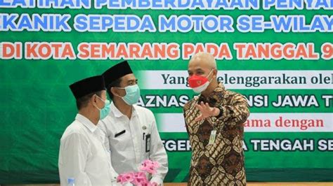 Ganjar Apresiasi Kolaborasi Baznas Dan Smkn Jateng Beri Pelatihan Skill