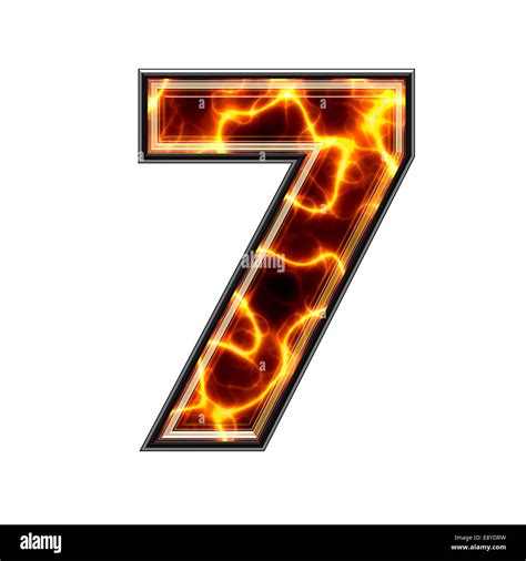 3d electric number -7 Stock Photo - Alamy