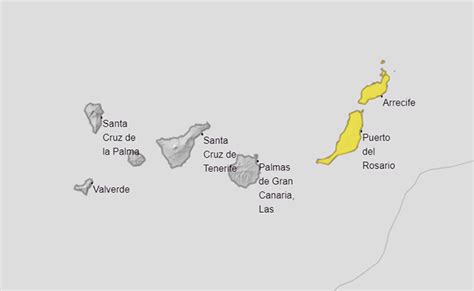 Fuerteventura y Lanzarote estarán este lunes en aviso amarillo por