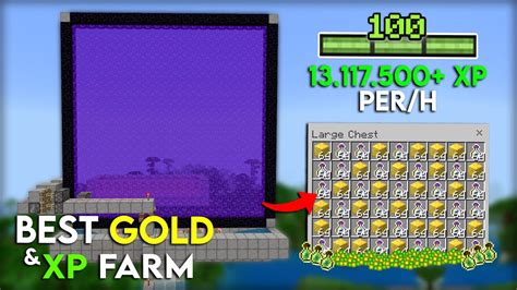 Best 1 20 Gold Xp Farm Tutorial In Minecraft Bedrock Mcpe Xbox Ps4 Nintendo Switch Pc Youtube