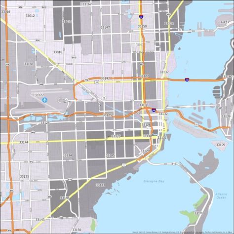 Miami Zip Code Map - GIS Geography