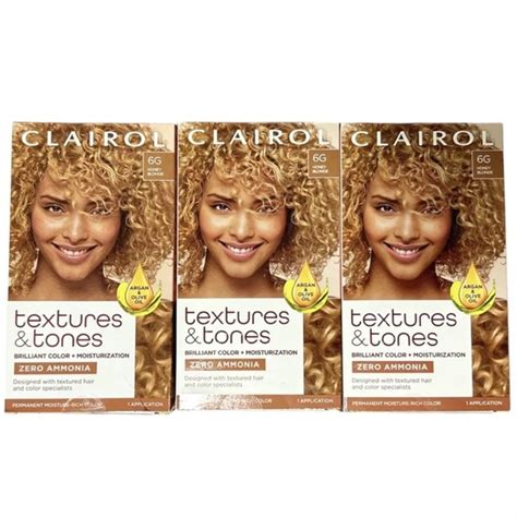 Clairol Hair 3 Clairol Textures Tones Permanent Color Hair Dyes 6g Honey Blonde No Ammonia