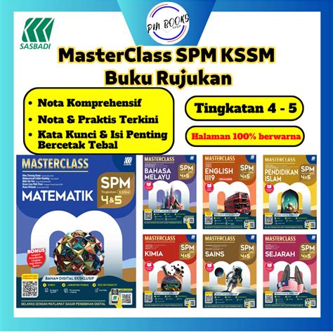 PMBOOK SASBADI Buku Rujukan Nota Master Class SPM Tingkatan 4 Dan 5