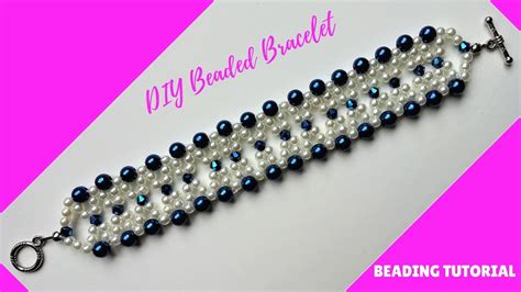 Beading Tutorial Diy Elegant Pearl Bracelet Easy Patterns Youtube