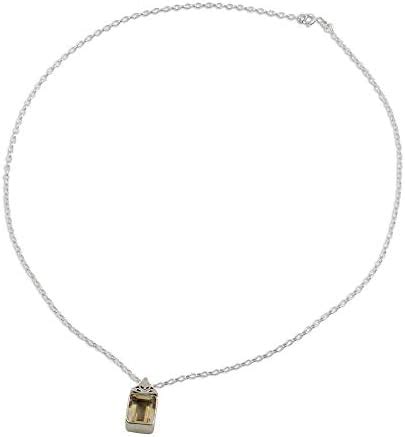 Novica Collier Avec Pendentif Citrine En Argent Sterling Fait La