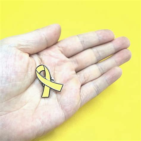 Yellow Awareness Pin Adenomyosis Australia