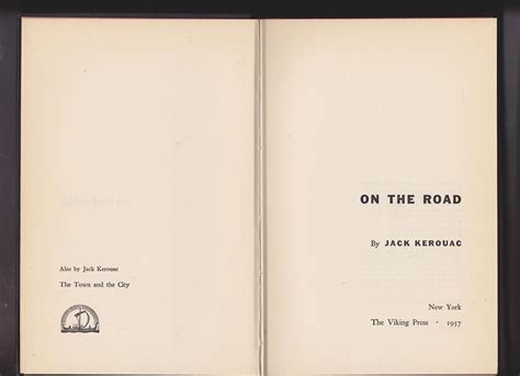 On The Road By Kerouac Jack Very Good Hardcover First Edition