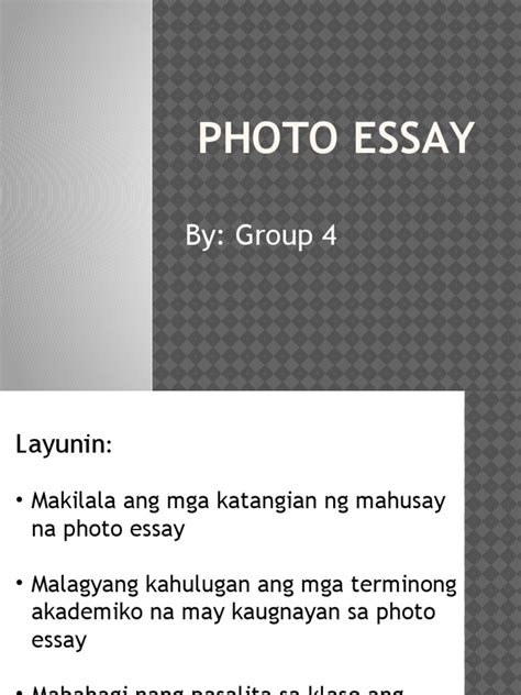 Kahulugan Ng Pictorial Essay Halimbawa