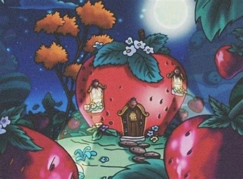 Strawberry House 🍓🏠 Strawberry Shortcake Cartoon Strawberry