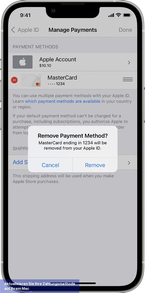 Anleitung Wenn Sie Ihre Apple Id Zahlungsmethode Ndern Oder