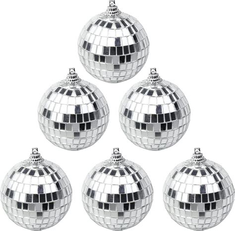 Aigohom Pi Ces Boules Disco Miroir Boule Facettes Disco Argent E