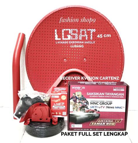 Parabola Mini Lgsat Cm Full Set Lengkap Paket Pcs Receiver Kvision