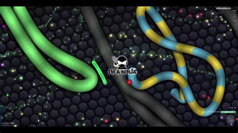 Slither Io Funniest Invisible Ninja Trolling Longest Snake In Slitherio