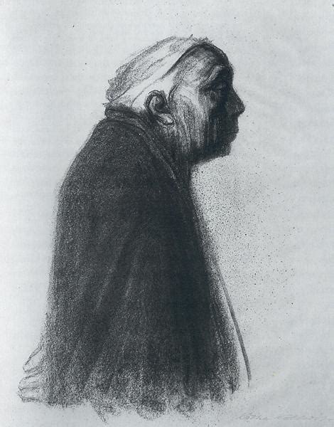 Kathe Kollwitz- Self Portrait Facing Right