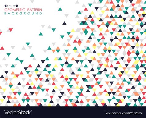 Abstract Of Colorful Triangle Geometric Pattern Vector Image