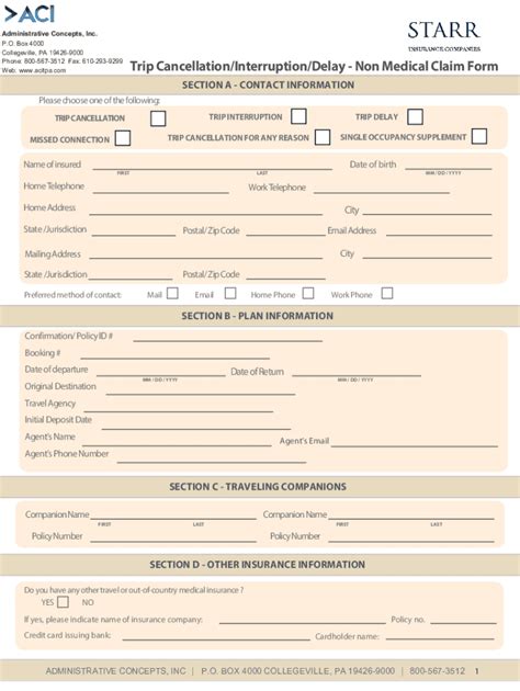 Fillable Online Trip Cancellation Trip Interruption Claim Formiena Fax