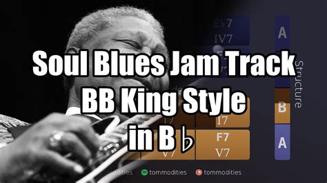 Blues Guitar Backing Track BB King Style Key Of Bb With Chords